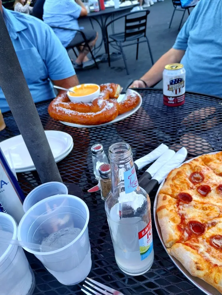Giant Pretzel with Cheese Sauce
