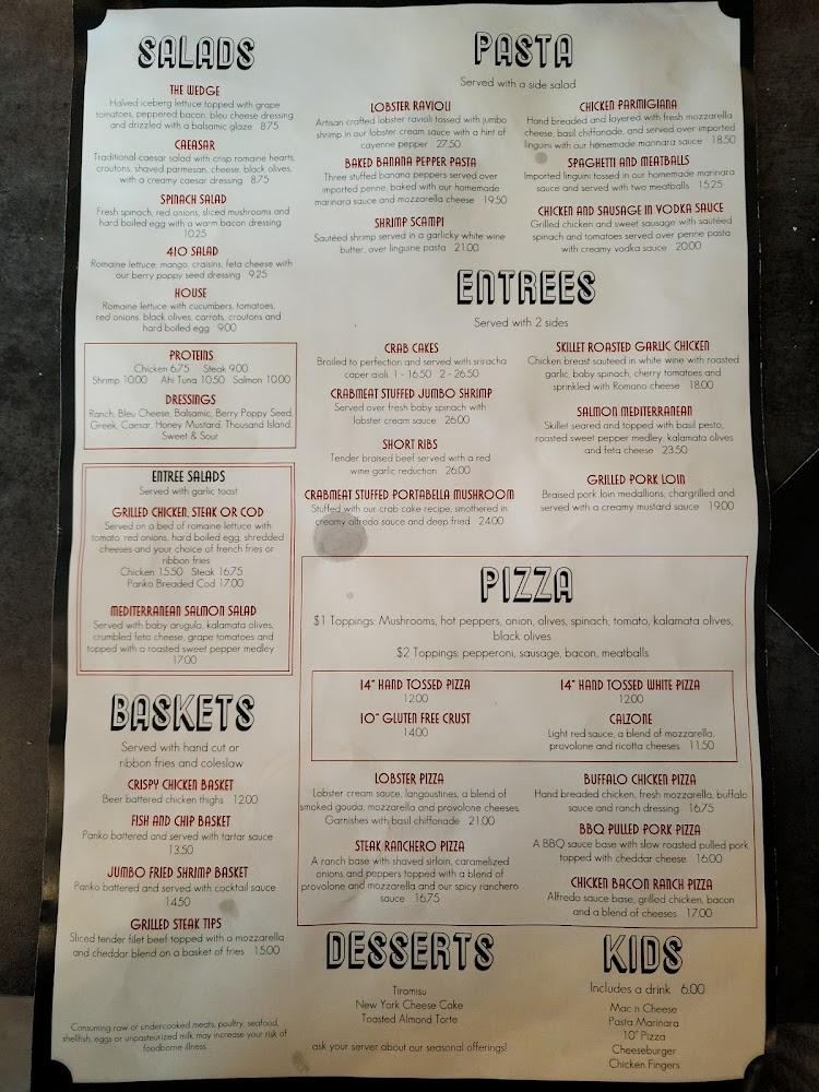 Mario's 410 Grille Menu image 3